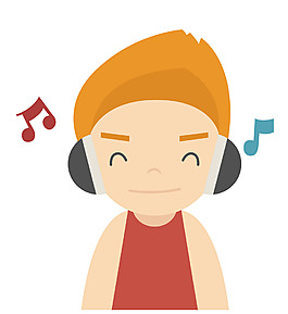 矢量音乐阳光男孩