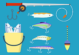 钓鱼渔具图标设计元素素材免费下载(图片编号:8659894)-六图网