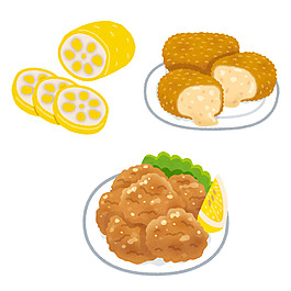 日本水彩手绘食物图标设计素材