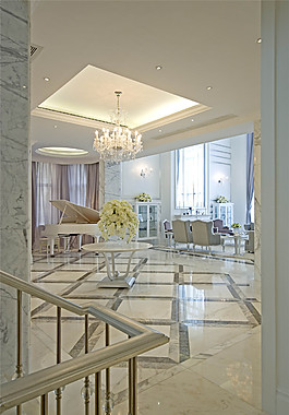 时尚客厅吊顶吊灯设计图