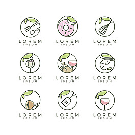 圆形食品标志图标