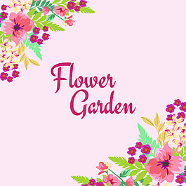 漂亮鲜花背景矢量素材