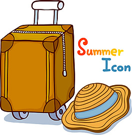 卡通夏季旅游素材设计