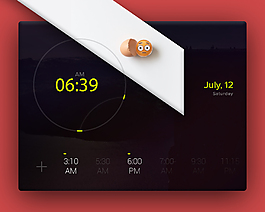 闹钟定时器网页网页UI设计素材