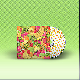 水果装饰图案光盘包装背景