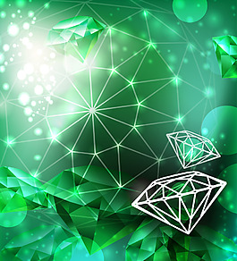 梦幻绿色钻石背景