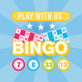 bingo游戏元素艺术字设计背景