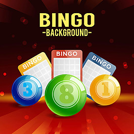 五颜六色的bingo游戏插图背景