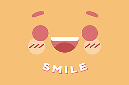 扁平风格笑脸符号背景