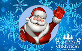 招手圣诞老人图图片