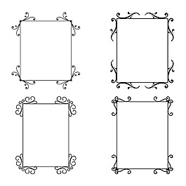 各种方形装饰边框
