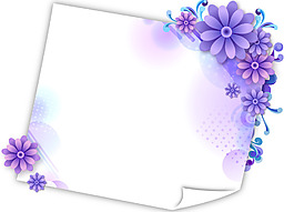 紫色花朵纸张背景