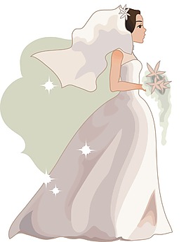 卡通新娘人物素材设计