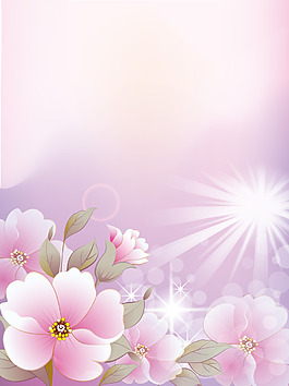 粉色阳光花朵背景