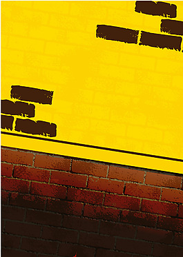 水墨黄色墙壁背景