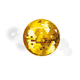 金色亮片圆球元素