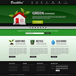 绿色网页模板背景