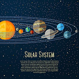 太阳系背景素材