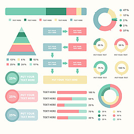 各种几何图形信息图设计模板