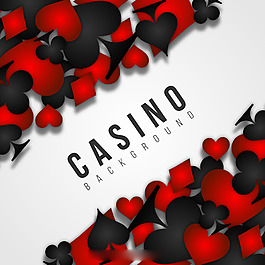 黑色红色装饰图案花边赌场主题背景
