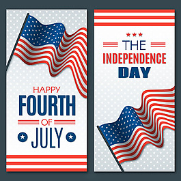 美国独立日垂直设计吊旗背景