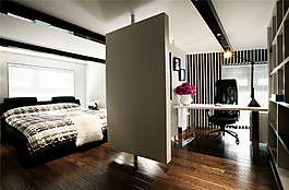 现代卧室大床设计图