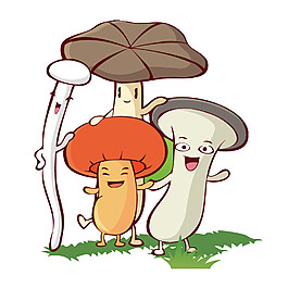 卡通蘑菇元素