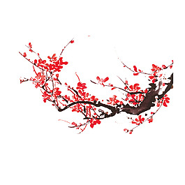 红色梅花元素