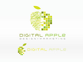 绿色苹果科技企业标志