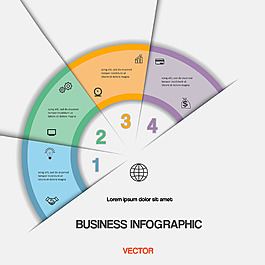 商务半圆金融矢量素材