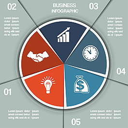 创意圆形信息图表PPT元素
