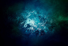 蓝绿梦幻太空背景图片
