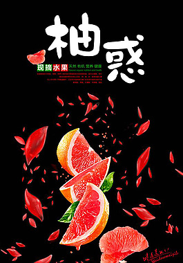 诱人的柚子海报