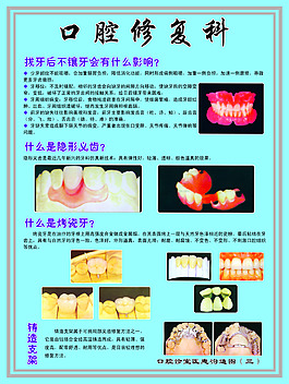 口腔修复科展板