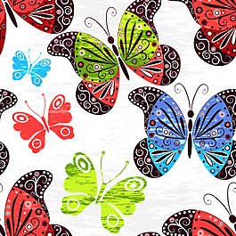 彩色蝴蝶背景图片