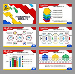 彩色时尚PPT图表图片