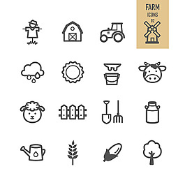创意农场按钮图标图片