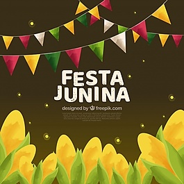 Festa junina的背景与玉米收获