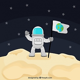 宇航员月球背景