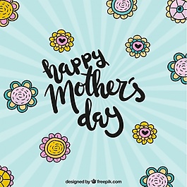 母亲节鲜花的复古背景