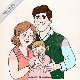 家庭的插图背景