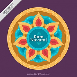 RAM navami庆典轮曼荼罗背景