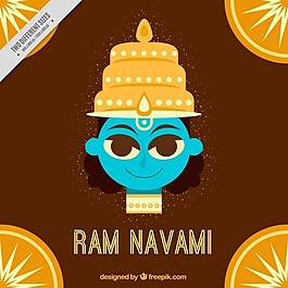 布朗的背景与RAM navami平面设计