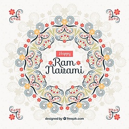 RAM navami庆典花卉背景