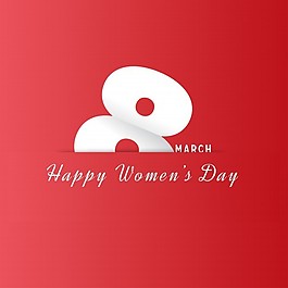 国际妇女日，红色背景