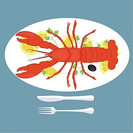 龙虾盘背景设计