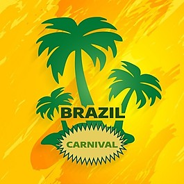 黄色背景，巴西狂欢节