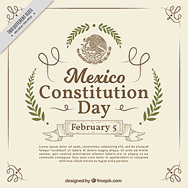优雅的墨西哥宪法日背景