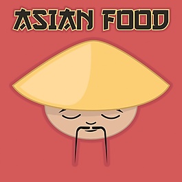 亚洲美食背景设计
