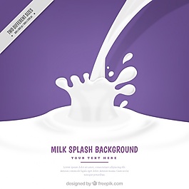 紫色飞溅的牛奶背景